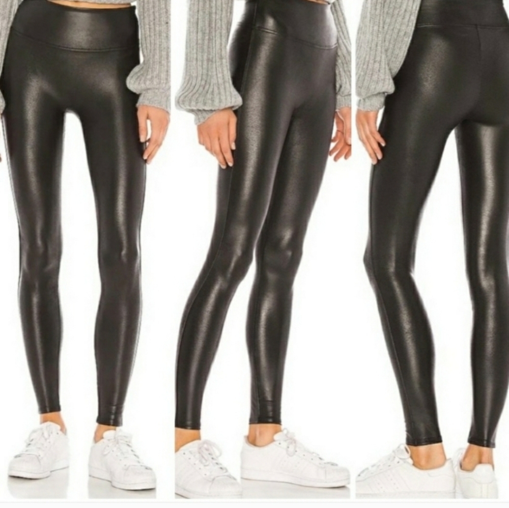 Spanx Faux Leather Leggings Black Medium